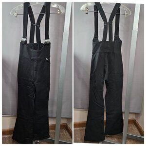 Vint Roffe Women Snow Ski Pant Bib Overall Jumpsuit 6 Black Wool Blend Zip USA